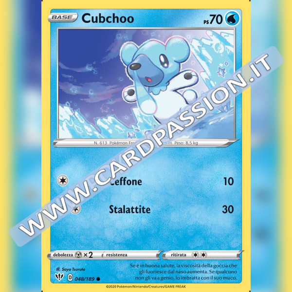 048/189 Cubchoo Comune | Fiamme Oscure - Card Passion
