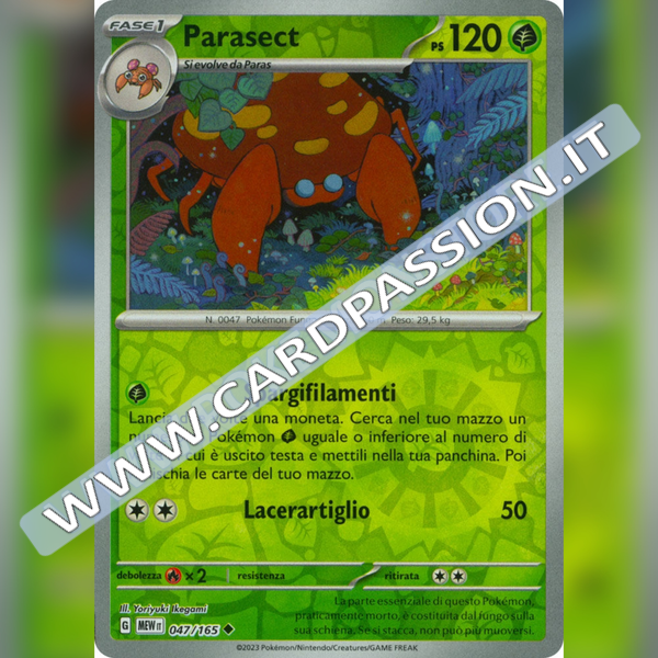 047/165 Parasect Reverse | Scarlatto e Violetto 151