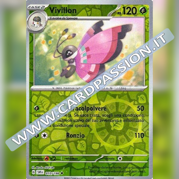 010/198 Vivillon Reverse | Scarlatto e Violetto