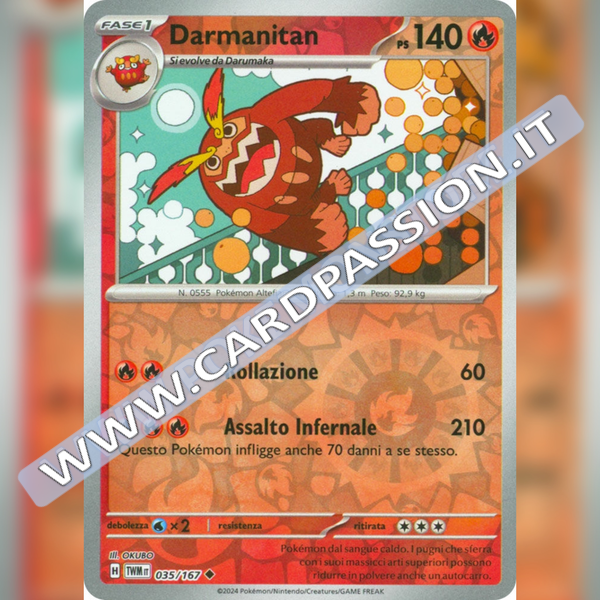 035/167 Darmanitan Reverse | Crepuscolo Mascherato