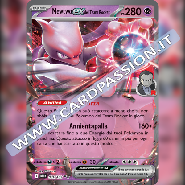 081/182 Mewtwo-ex del Team Rocket | Rivali Predestinati