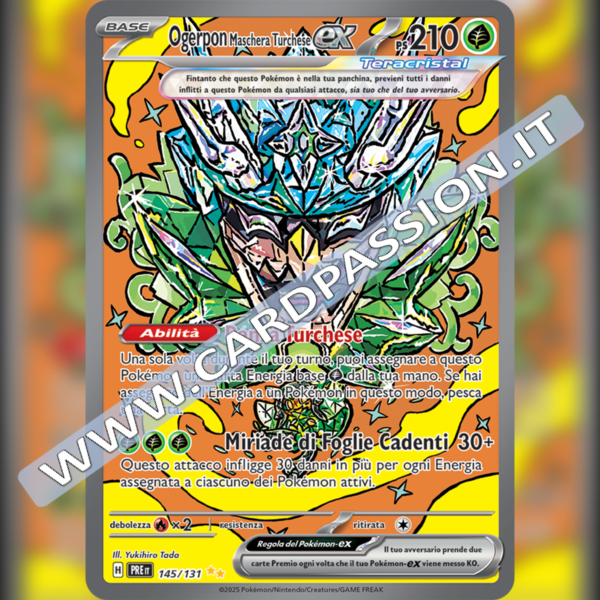 145/131 Ogerpon Maschera Turchese ex (Alternative Art) | Evoluzioni Prismatiche
