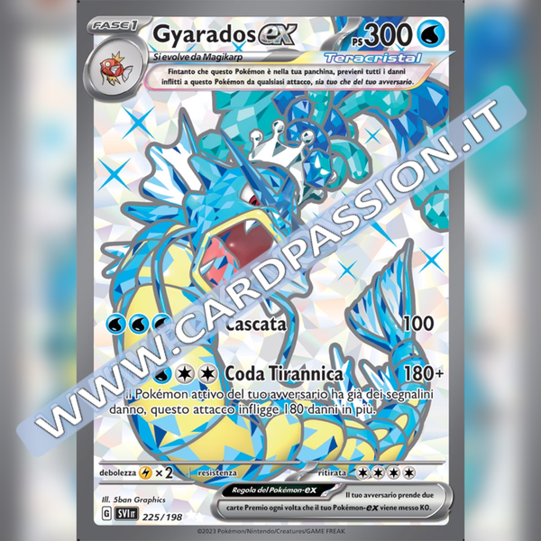 225/198 Gyarados ex Teracristal (Full Art) | Scarlatto e Violetto
