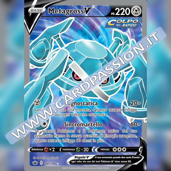 181/198 Metagross V (Full Art) | Regno Glaciale - Card Passion