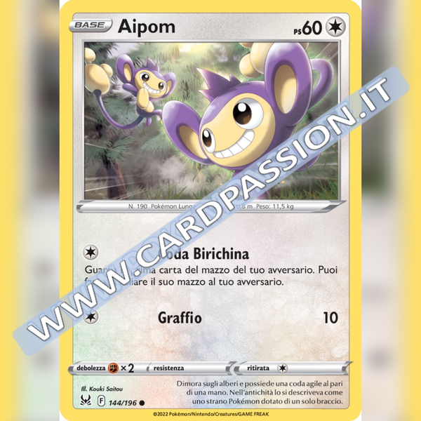 144/196 Aipom | Origine Perduta - Card Passion