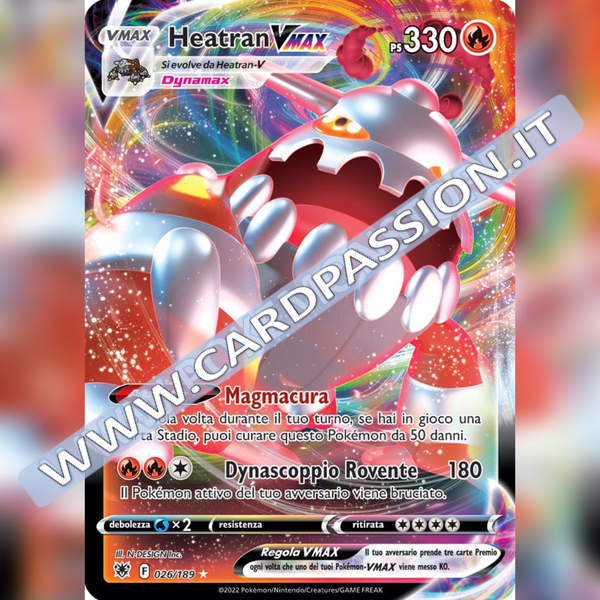 026/189 Heatran VMax | Lucentezza Siderale - Card Passion