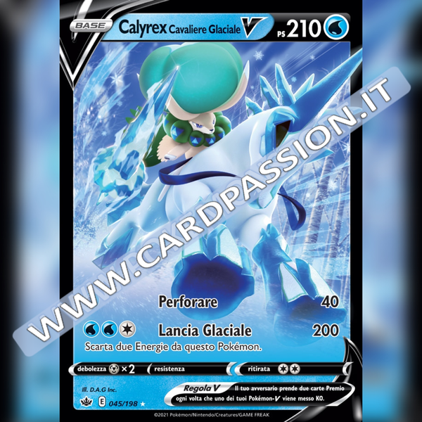 045/198 Calyrex Cavaliere Glaciale V | Regno Glaciale - Card Passion