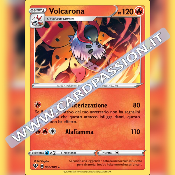 030/189 Volcarona Rara | Fiamme Oscure - Card Passion