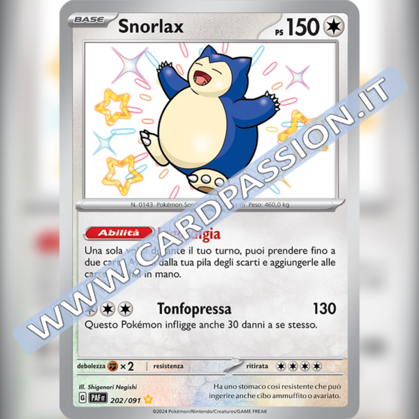 202/091 Snorlax Shiny | Destino di Paldea