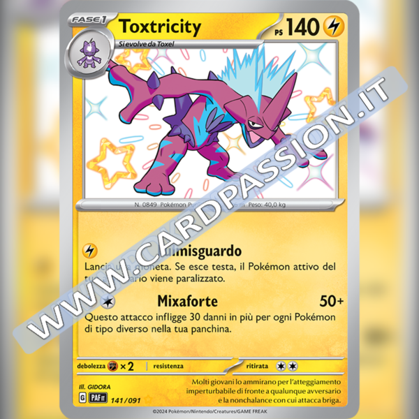 141/091 Toxtricity Shiny | Destino di Paldea