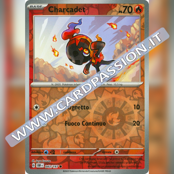 043/197 Charcadet Reverse | Ossidiana Infuocata