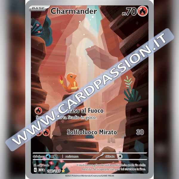168/165 Charmander Illustrazione Rara | Scarlatto e Violetto 151