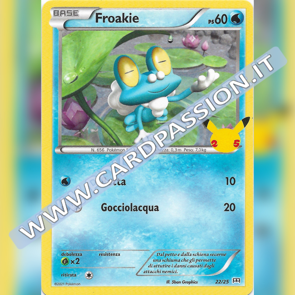 22/25 Froakie Non Holo | McDonald's 25esimo Anniversario - Card Passion