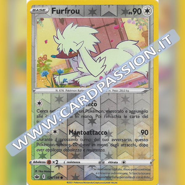 126/198 Furfrou Reverse | Regno Glaciale - Card Passion