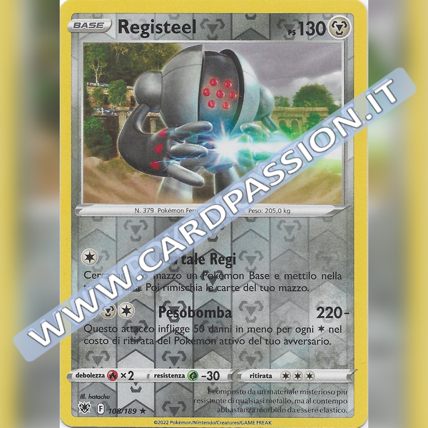108/189 Registeel Rara Reverse | Lucentezza Siderale - Card Passion