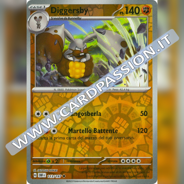 113/197 Diggersby Reverse | Ossidiana Infuocata