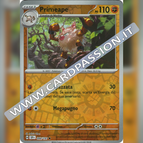 099/191 Primeape Reverse | Scintille Folgoranti