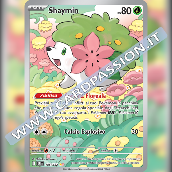 185/182 Shaymin Illustrazione Rara | Rivali Predestinati