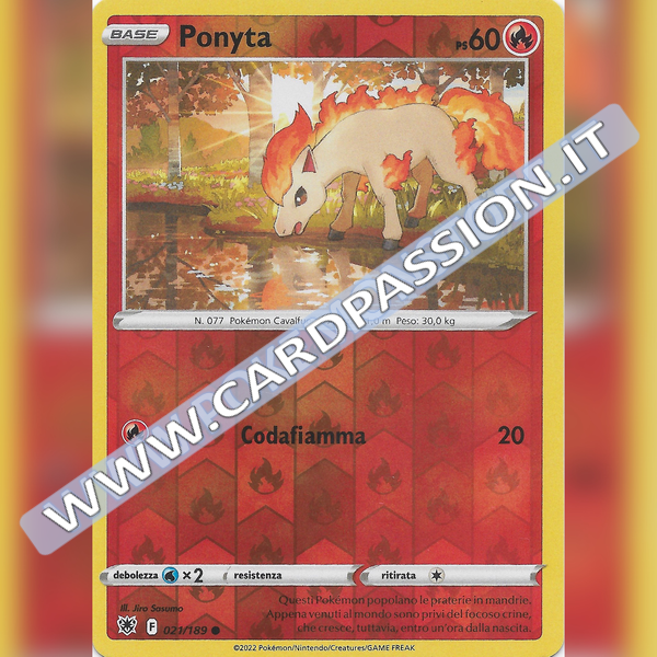 021/189 Ponyta Comune Reverse | Lucentezza Siderale - Card Passion
