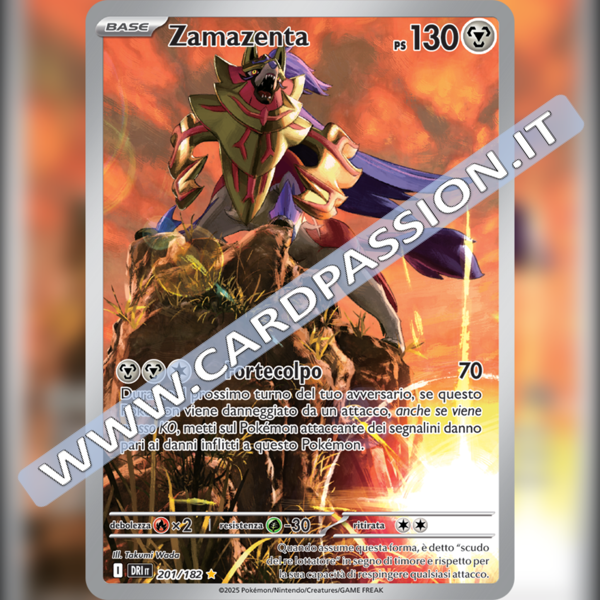 201/182 Zamazenta Illustrazione Rara | Rivali Predestinati