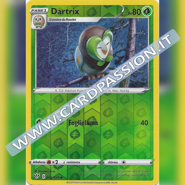 012/189 Dartrix Non Comune Reverse | Fiamme Oscure - Card Passion
