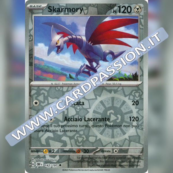 142/197 Skarmory Reverse | Ossidiana Infuocata