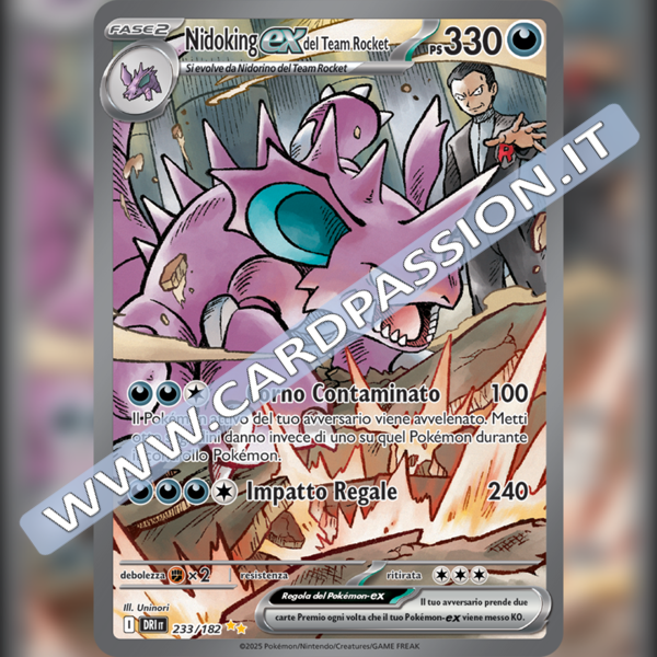 233/182 Nidoking-ex del Team Rocket (Alternative Art) | Rivali Predestinati