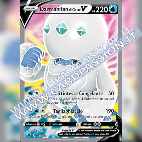 169/185 Darmanitan di Galar V Full Art | Voltaggio Sfolgorante - Card Passion