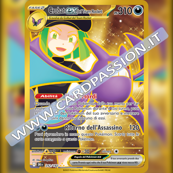 242/182 Crobat-ex del Team Rocket Gold | Rivali Predestinati