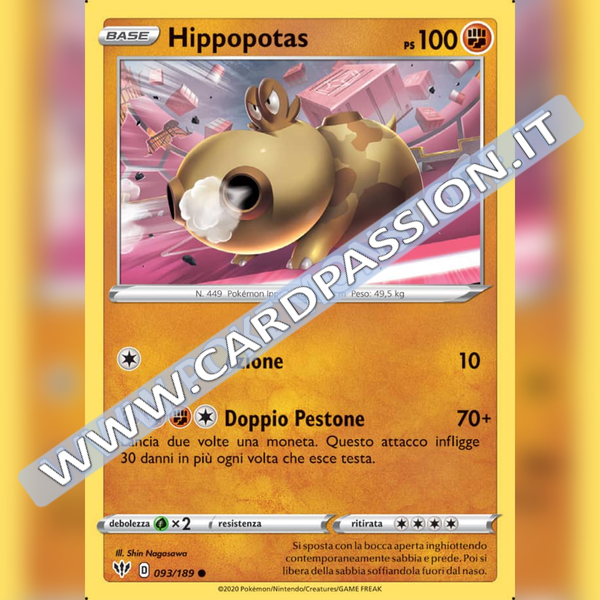 093/189 Hippopotas Comune | Fiamme Oscure - Card Passion