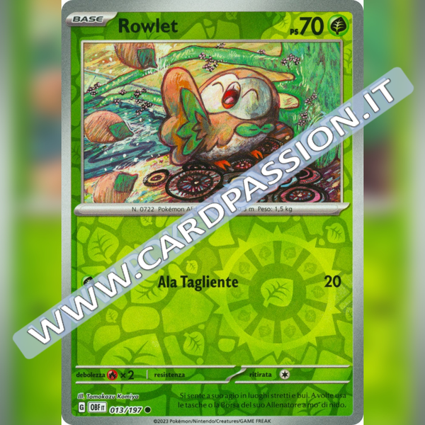 013/197 Rowlet Reverse | Ossidiana Infuocata