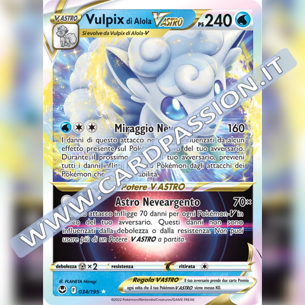 034/195 Vulpix di Alola VAstro | Tempesta Argentata