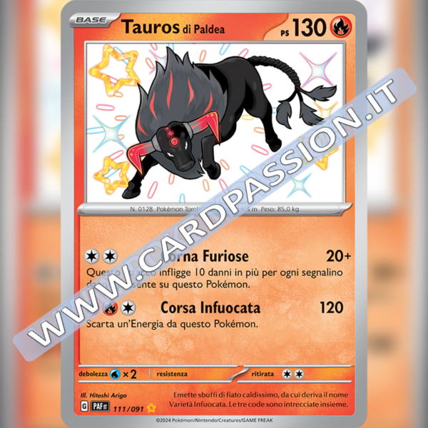 111/091 Tauros di Paldea Shiny | Destino di Paldea