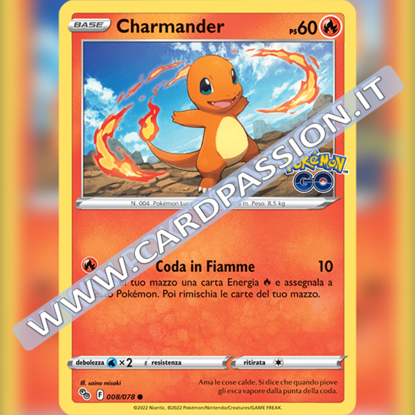 008/078 Charmander Comune | Pokémon GO - Card Passion