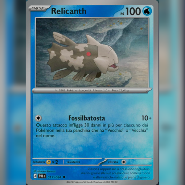 017/084 Relicanth Reverse | Buio Pesto