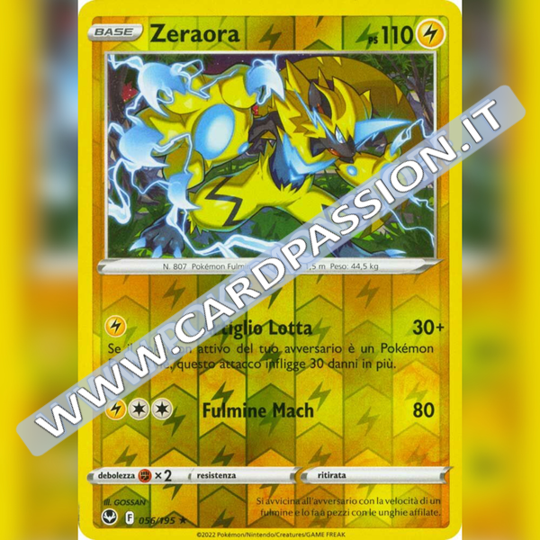 056/195 Zeraora Reverse | Tempesta Argentata