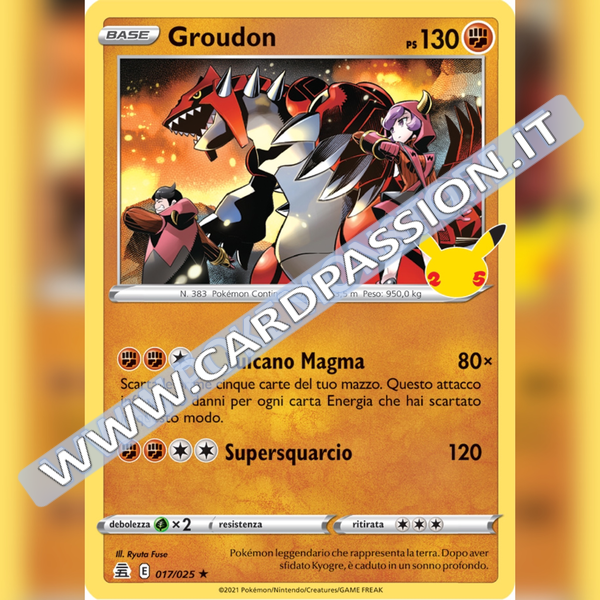 017/025 Groudon Holo | Gran Festa - Card Passion