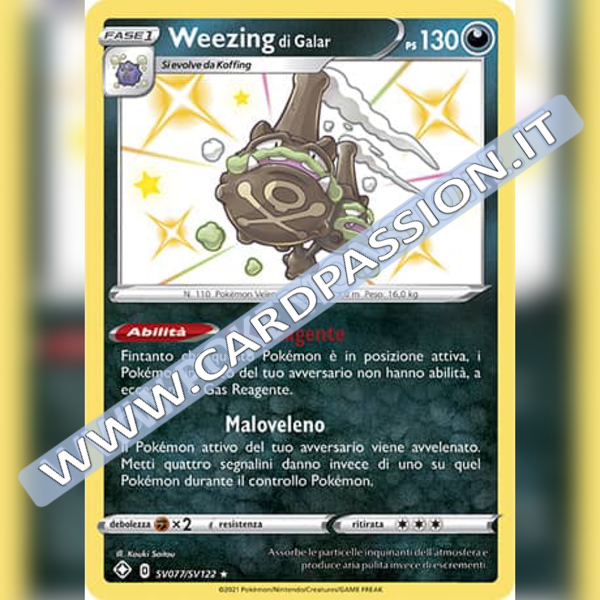 SV077/SV122 Weezing Di Galar Baby Shiny | Destino Splendente - Card Passion