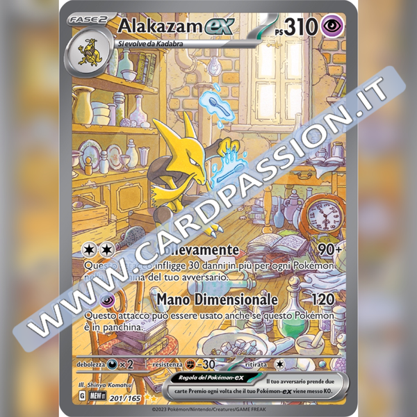 201/165 Alakazam ex (Alternative Art) | Scarlatto e Violetto 151