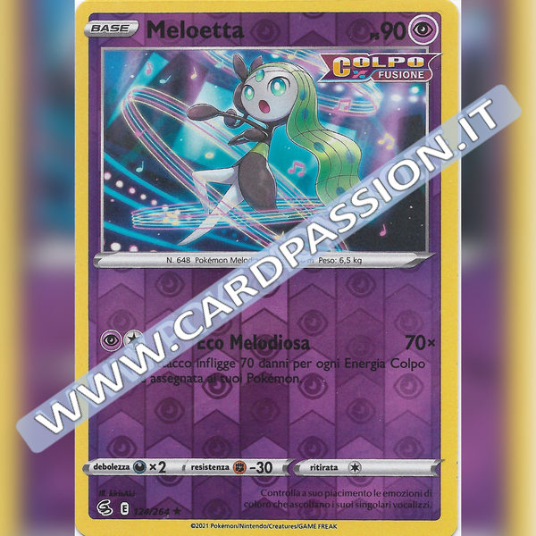 124/264 Meloetta Reverse | Colpo Fusione - Card Passion