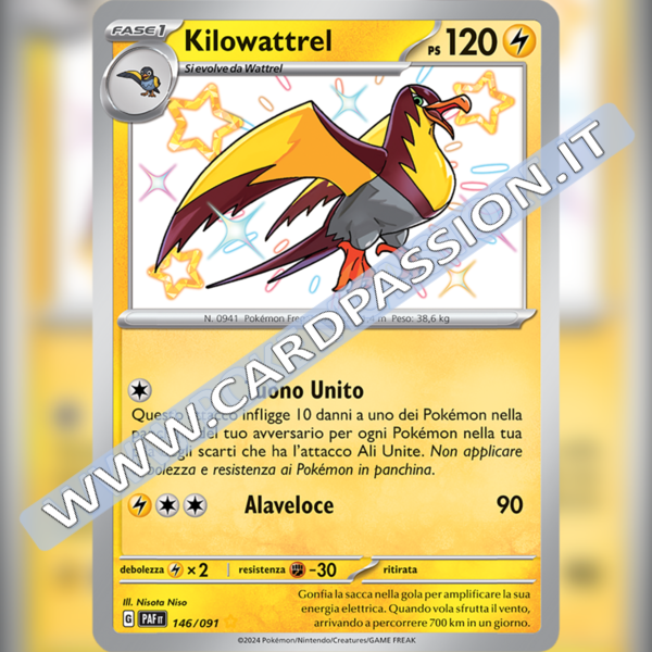 146/091 Kilowattrel Shiny | Destino di Paldea