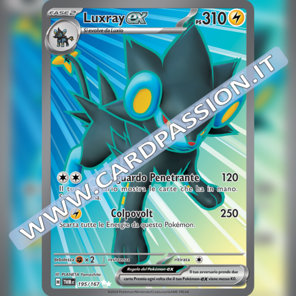 195/167 Luxray ex (Full Art) | Crepuscolo Mascherato