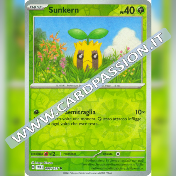 006/167 Sunkern Reverse | Crepuscolo Mascherato