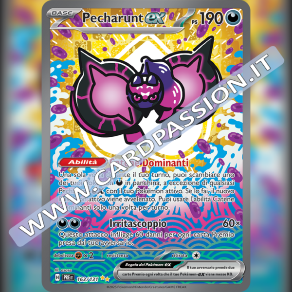 163/131 Pecharunt ex (Alternative Art) | Evoluzioni Prismatiche