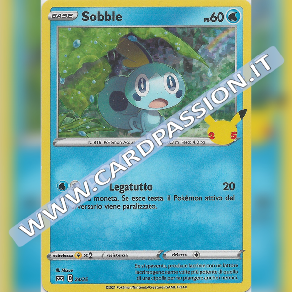 24/25 Sobble Holo | McDonald's 25esimo Anniversario - Card Passion