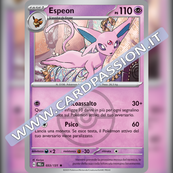033/131 Espeon Poke Ball Reverse | Evoluzioni Prismatiche