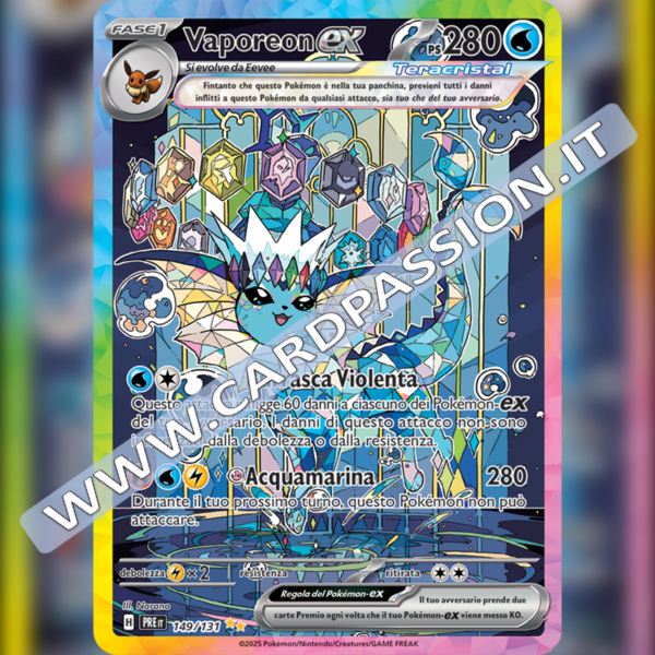 149/131 Vaporeon ex (Alternative Art) | Evoluzioni Prismatiche