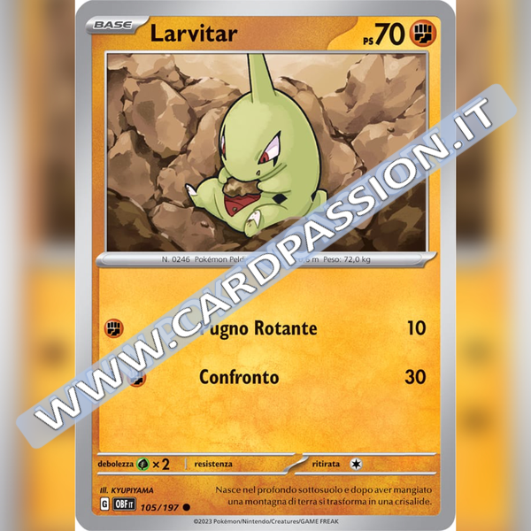 105/197 Larvitar | Ossidiana Infuocata