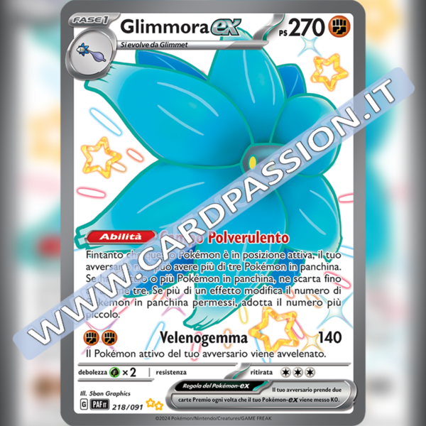 218/091 Glimmora ex Ultra Shiny | Destino di Paldea