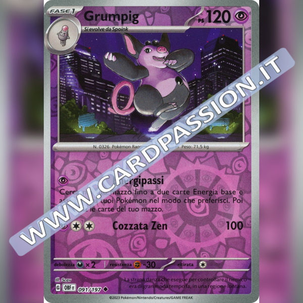 091/197 Grumpig Reverse | Ossidiana Infuocata